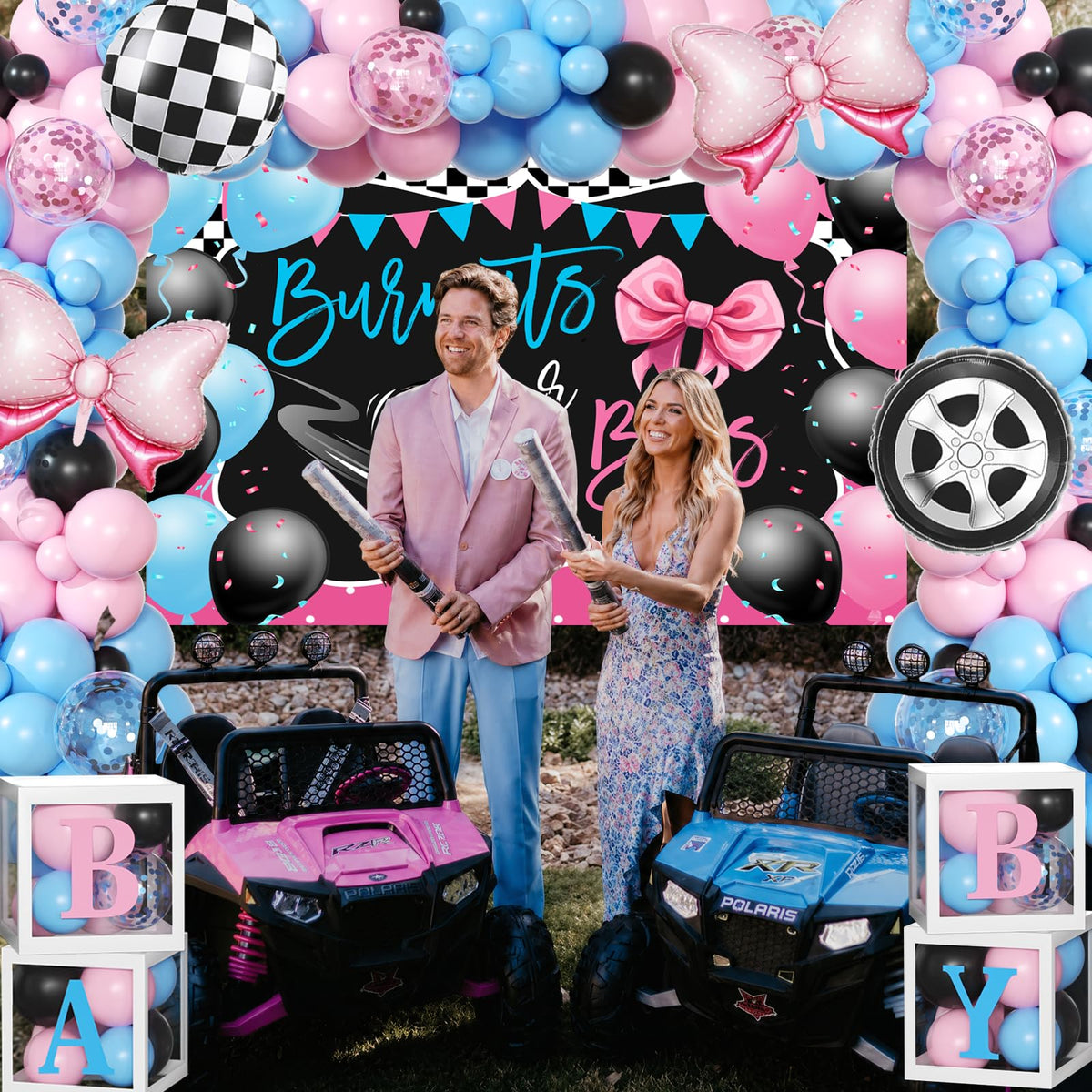 BIENAN blue-pink confetti balloons spark festive moments.