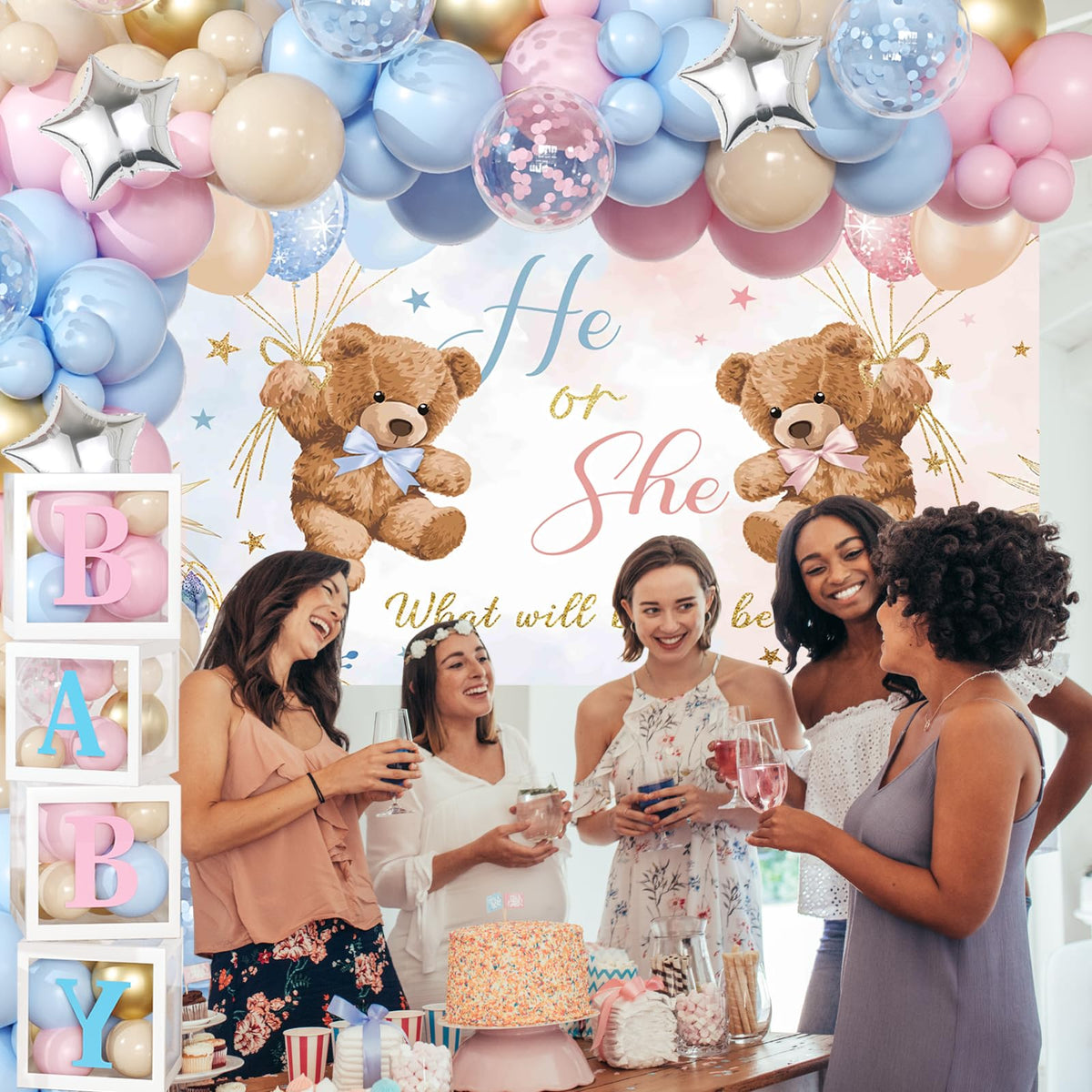 BIENAN silver star foil balloons add festive sparkle