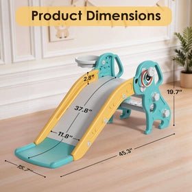 BIERUM 4-in-1 slide kids playing indoors or outdoors demonstrates engaging exercise