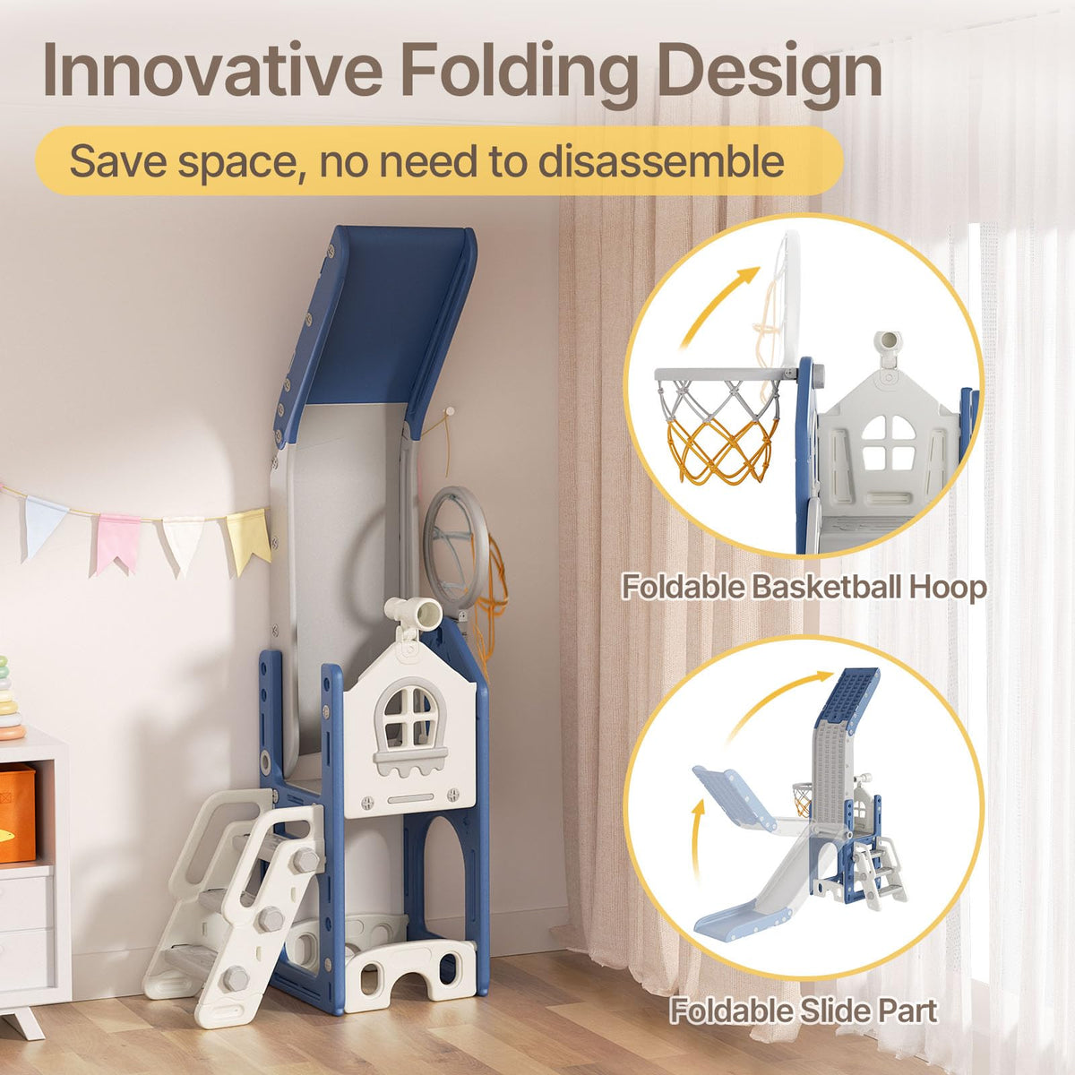BIERUM 6-in-1 toddler slide telescope toy for imaginative play exploration