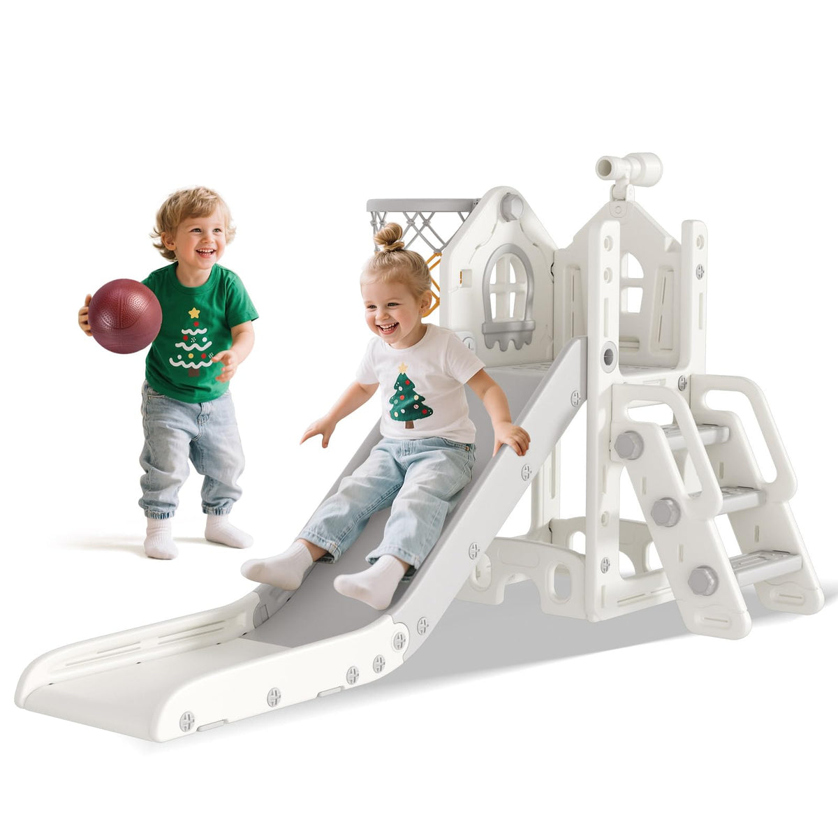 BIERUM 6-in-1 toddler slide climber area promotes safe, active play at home