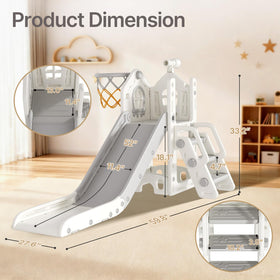 BIERUM 6-in-1 toddler slide indoor-outdoor setup fits small spaces