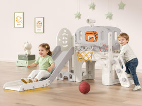 BIERUM 9-in-1 toddler slide climb area for safe indoor play.