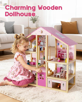 BIERUM dollhouse movable stairs for easy navigation by multiple children