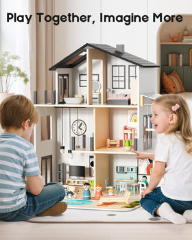 BIERUM dollhouse footprint 27 in x 24 in x 12 in for spacious play