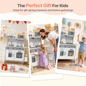 BIERUM Play Kitchen compact design fits small rooms and easy cleanup