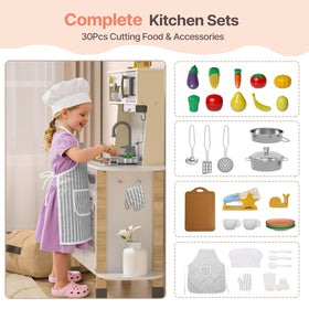 BIERUM Play Kitchen wooden construction offers durable, eco-friendly play space