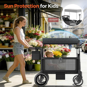 BIERUM 5-in-1 convertible wagon adapts to multiple configurations.