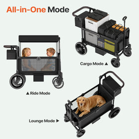 BIERUM all-terrain wheels provide smooth rides on grass and sand.
