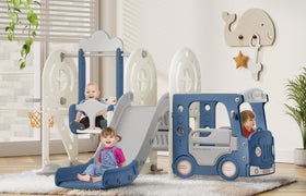 BIERUM toddler slide with basketball hoop promotes active outdoor play