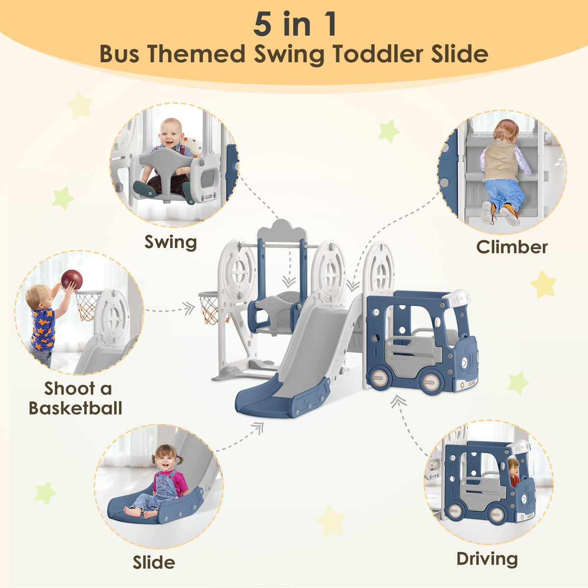 BIERUM toddler slide climbing area supports balance and coordination during play