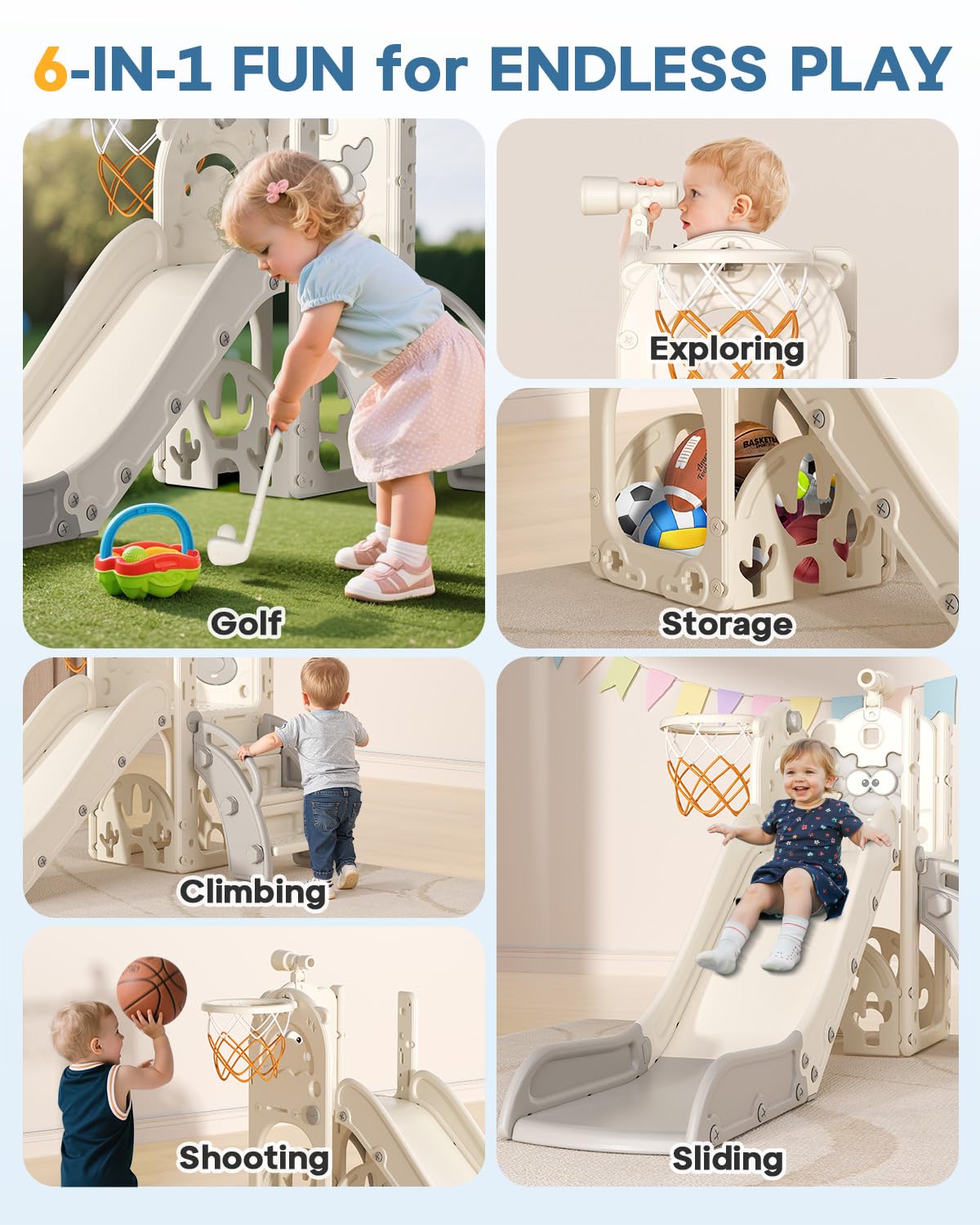 BIERUM toddler slide golf game encourages aim and coordination during play