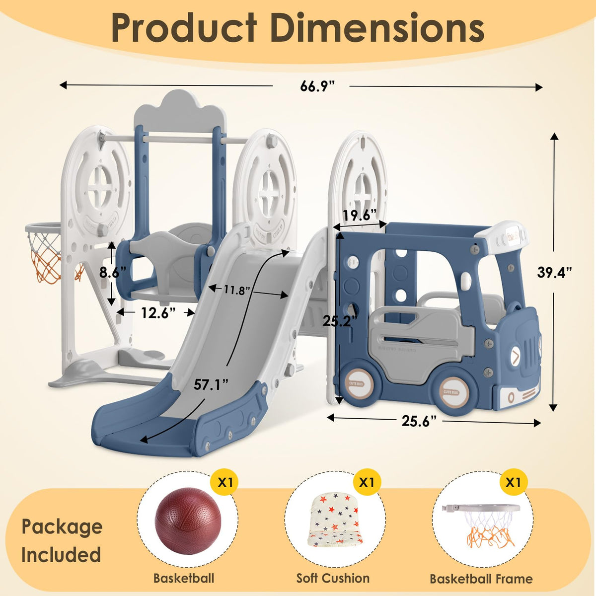 BIERUM playset fits indoor or outdoor use for backyard fun