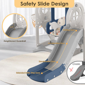 BIERUM toddler slide swing with cushion offers comfy seating for toddlers