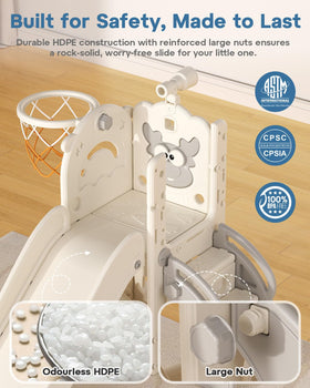 BIERUM toddler slide telescope feature inviting pretend space exploration