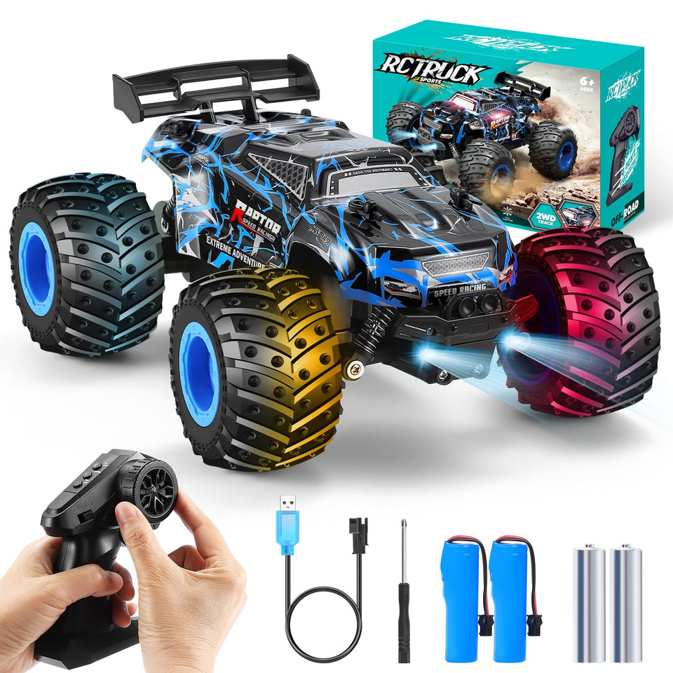 BIFYTON 1:18 RC car with LED headlights for night fun and visibility