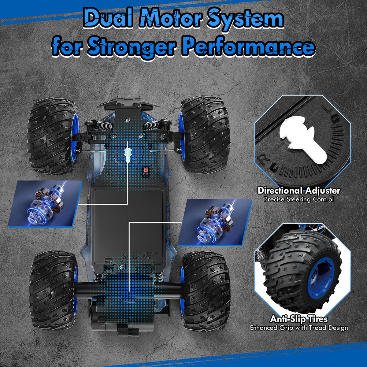 BIFYTON RC car featuring LED lights for enhanced night driving