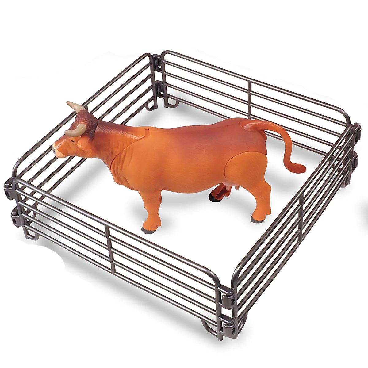 Big Country Toys farm tools and fencing enhance realistic pasture arrangements.