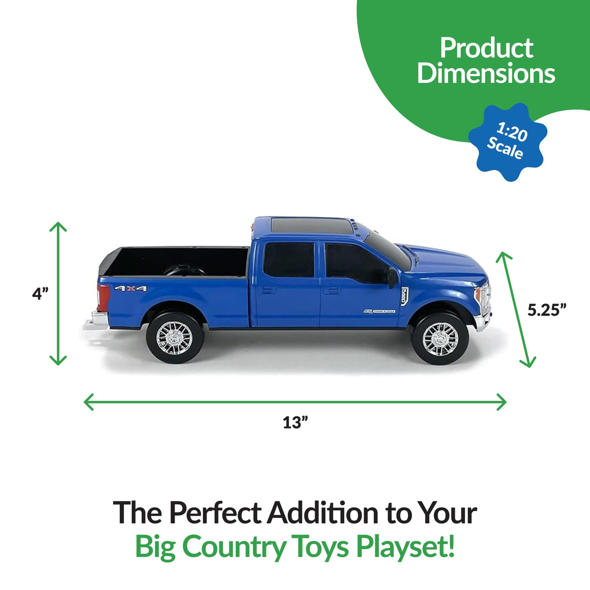 Big Country Toys gooseneck hitch detail showing trailer connection.