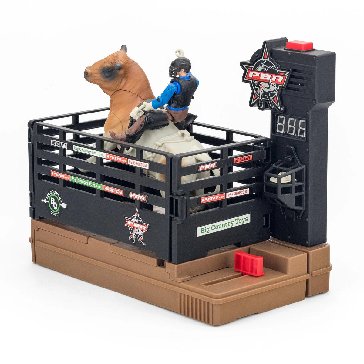 Big Country Toys PBR rider figure with helmet and cowboy hat for versatile role-play