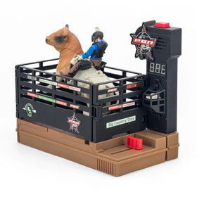 Big Country Toys PBR rider figure with helmet and cowboy hat for versatile role-play