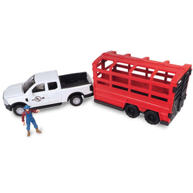 Big Country Toys rancher figure is poseable for dynamic farm scene setup.