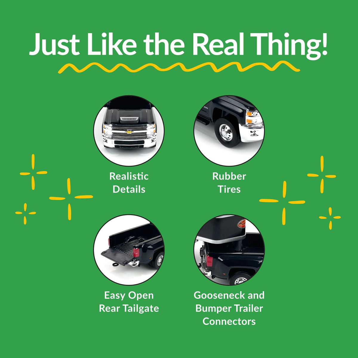 Big Country Toys rubber side mirrors for durable, safe handling
