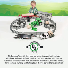 Big Country Toys Sundowner trailer hauls animals for imaginative rodeos