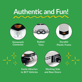 Big Country Toys Sundowner trailer rear door open for loading freight