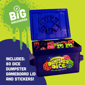 Big Discoveries Dumpster Dice expands play with Trash Dice for up to six players