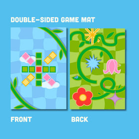 Blue side of the mat offers structured play