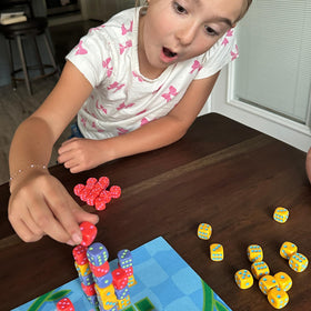 Compact, travel-ready Stack-a-Pillars set for on-the-go play