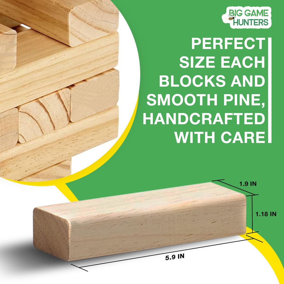Sturdy blocks and smooth finish invite repeat rounds and safe play.