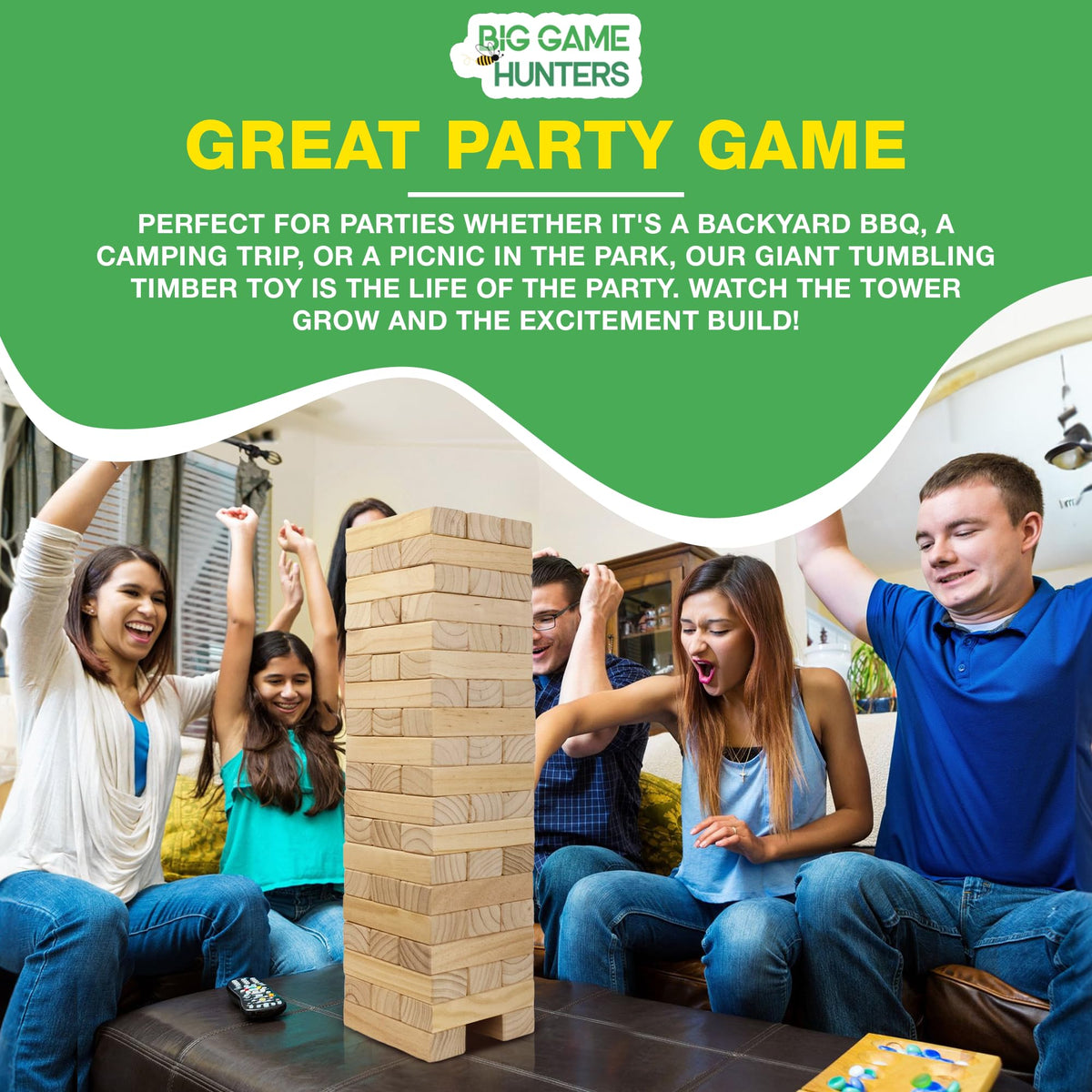 Perfect outdoor indoor family game for gatherings, picnics, and celebrations.