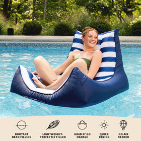 Big Joe Captain's Float in pool use shows easy handling and buoyant comfort.