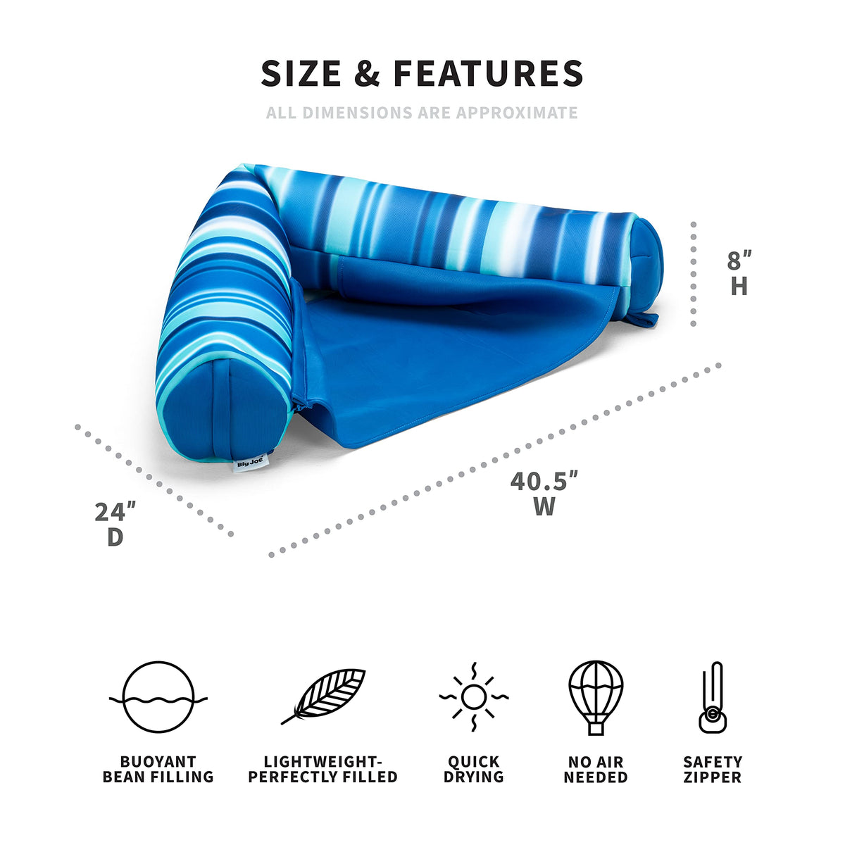 Big Joe Noodle Sling armrests offer steady support while drifting.