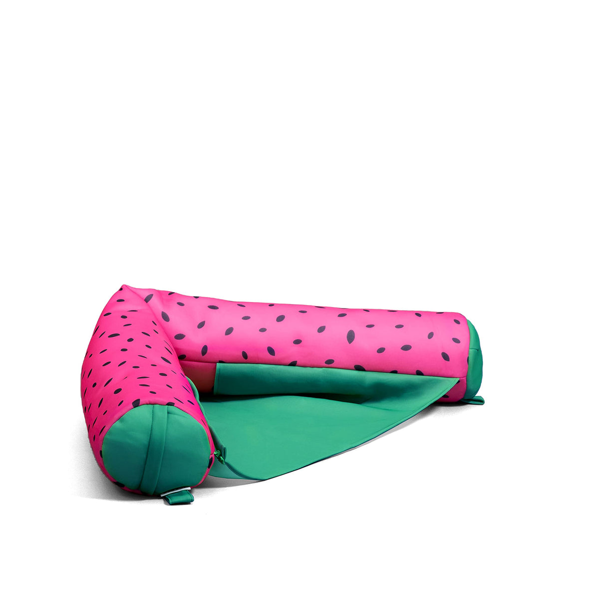 Big Joe Noodle Sling with built-in seat provides comfortable pool lounging.