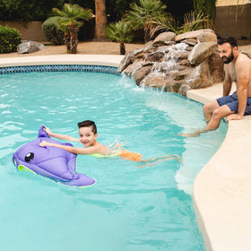 Big Joe Pool Petz Manta Ray uses patented beans for buoyant support