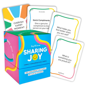 Big Life Journal Sharing Joy cards cover invites family conversation during meals.