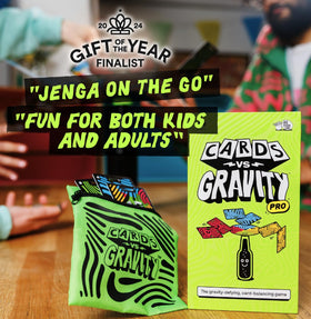 Big Potato Cards vs Gravity Pro travel bag included for easy transport.