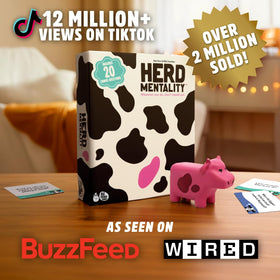 Big Potato Herd Mentality family playing together during a lively game night