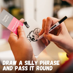 Big Potato Scrawl: draw, pass, describe for lively group interaction.