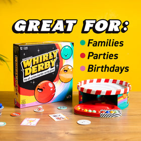 Whirly Derby retro design art on the game box