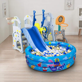 Big Summer pool with soft-safety-bottom for gentle play