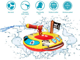 Big Summer toddler pirate ship pool float safe for ages 3-5