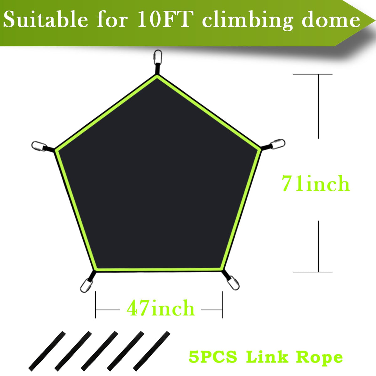 BigAim Dome Climber Hammock – sturdy carabiner connections ensure security