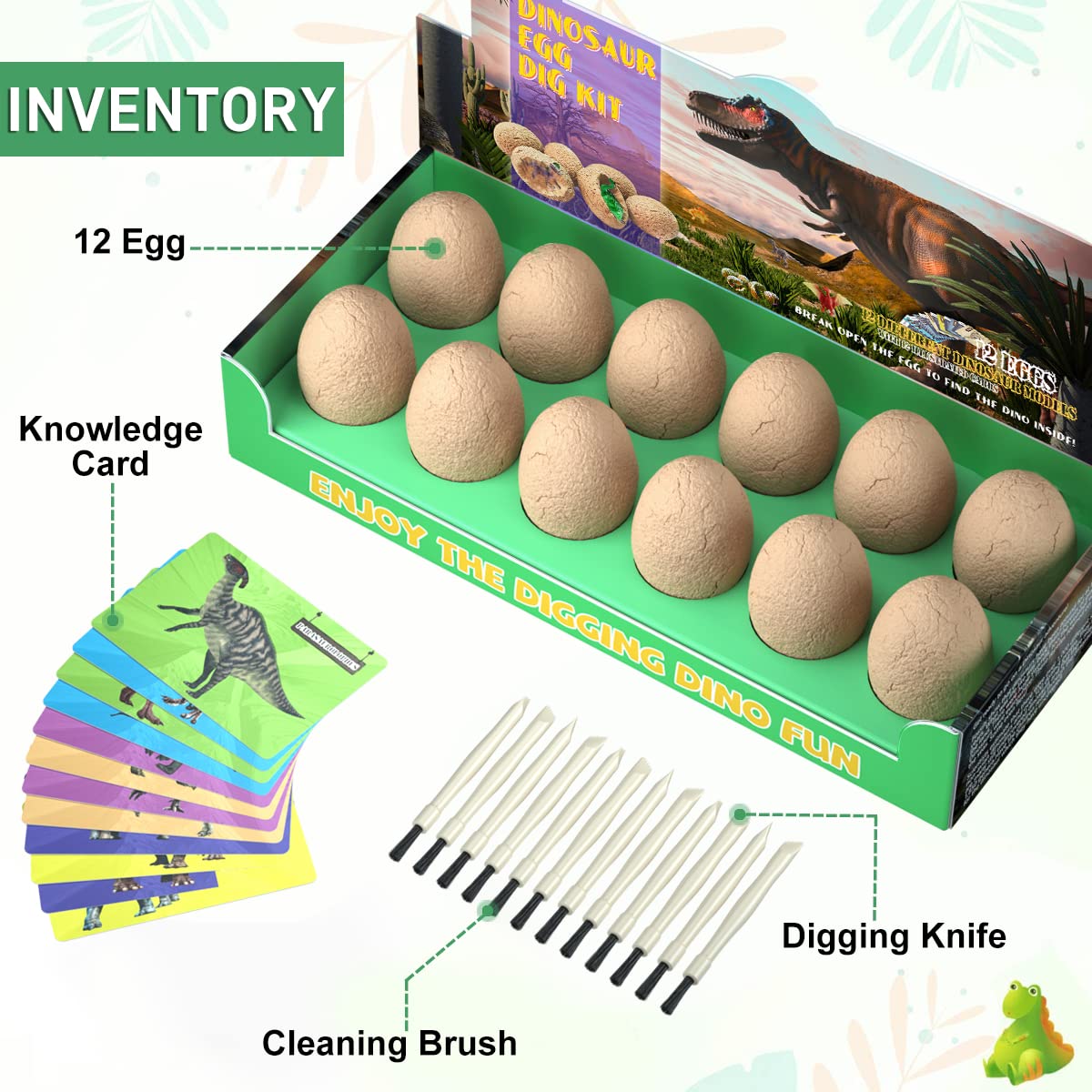 Bigear digging tools used to excavate dinosaur eggs during playtime.