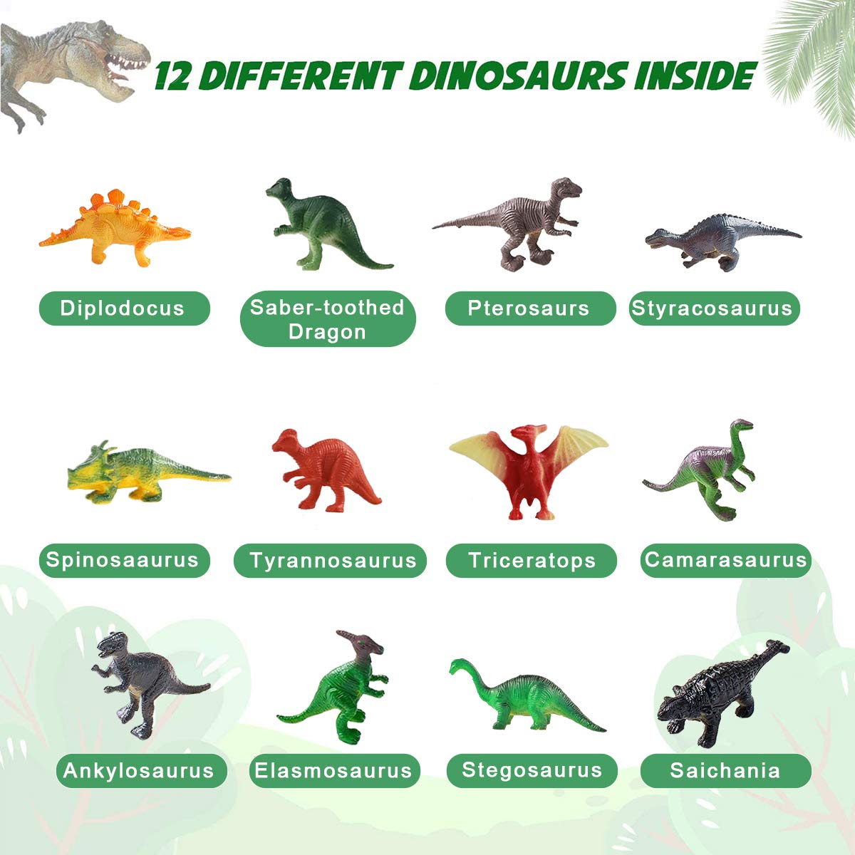 Bigear learning cards accompany the dinosaur eggs for educational storytelling.