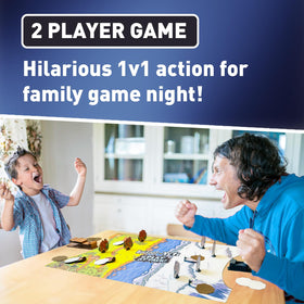 Bigfoot vs Yeti Catapult in action promotes quick thinking and coordination.