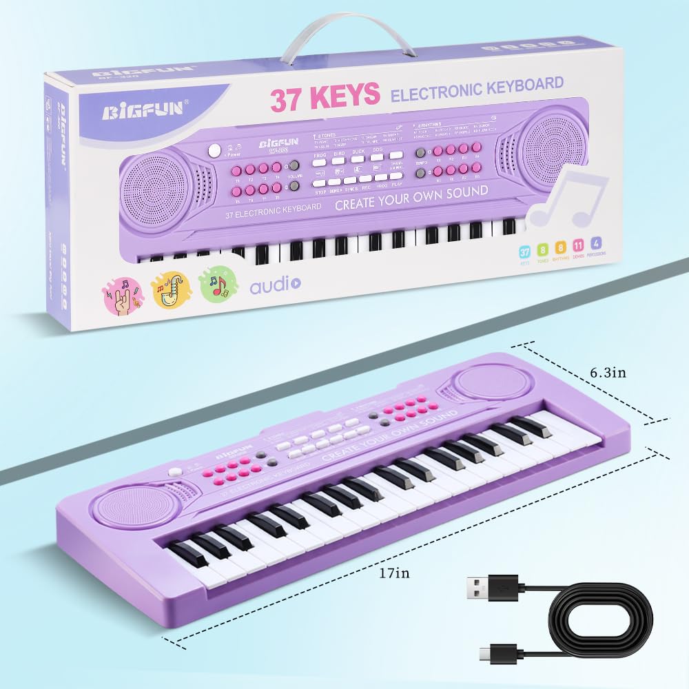 BIGFUN kids piano featuring 8 tones and 8 rhythms for creative play